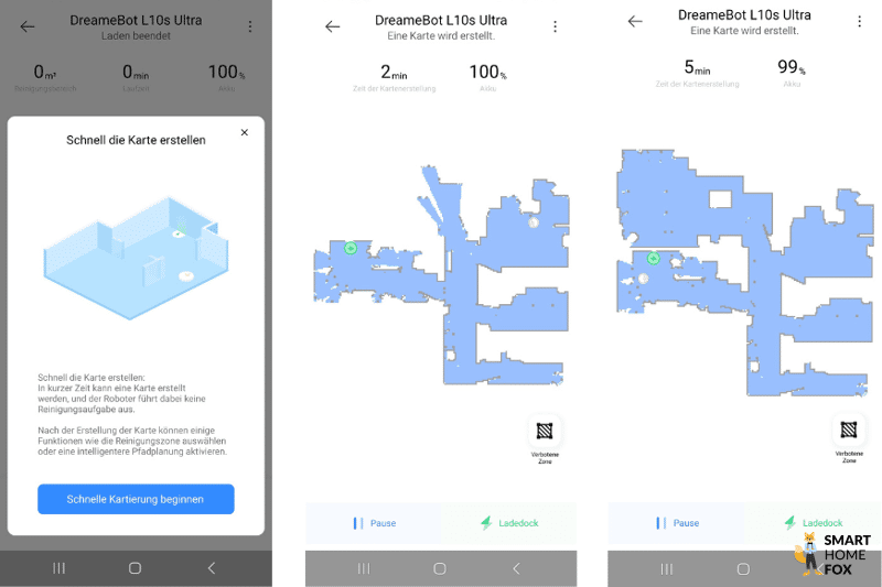 Dreame L10s Ultra создает карту квартиры